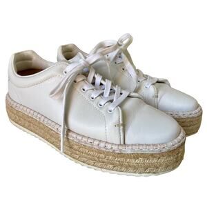 Rag & Bone White Leather Espadrille Sneakers 37.5